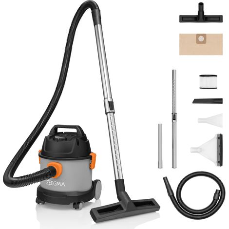 Zeegma ZONDER PRO COMPACT Aspirapolvere a Secco/Umido, Aspirapolvere Industriale Compatto 1000W, Contenitore 6 L, Ugelli Per Tappezzeria E Tappeti, Funzione Blow-out (1/4)