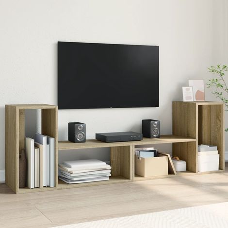 Muebles de TV 2 uds madera ingeniería roble Sonoma 75x30x50 cm vidaXL (1/5)
