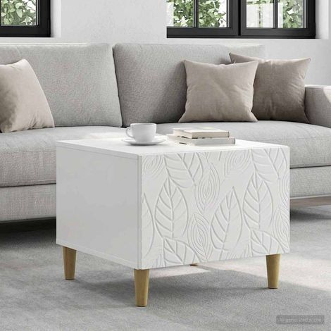 Teenpull – Couchtisch Hochglanz Weiß 50 x 49 x 40 cm Holzwerkstoff (1/5)
