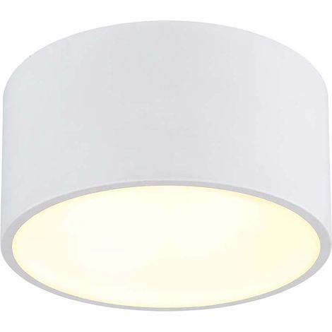 Plafonnier LED plafonnier salon lumière plastique blanc opale D 15 cm