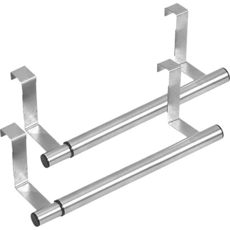 Hemobllo Lot de 2 barres porte-serviettes télescopiques en acier inoxy (1/5)