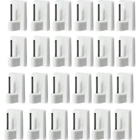 com-four® 12x Crochets Autocollants pour Barres de Rideaux - Crochets adhésifs pour Vos Rideaux (12 pièces)