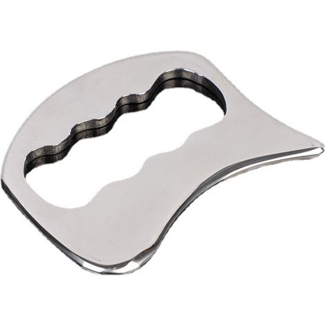 Lame de GuaSha en acier inoxydable - Outil de massage corporel anti-stress - Planche de raclage pour soulager douleurs tête, cou et dos - Accessoire bien-être pour tissus mous - Instrument de thérapie (1/5)