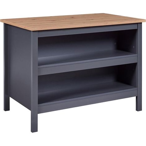 Nellina buffet cuisineØ, 2 tablettes gris, Artisan chêne décor. (1/5)