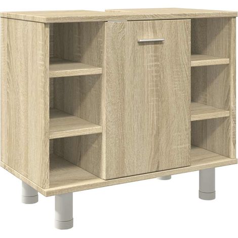 Bathroom Cabinet Sonoma Oak 60x32x53.5 cm Engineered Wood vidaXL