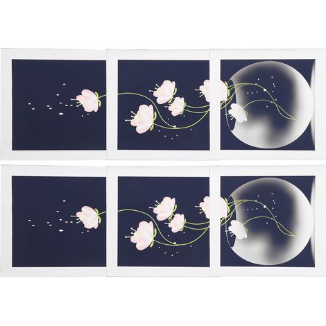 Ensemble de 2 toiles décoratives à motifs floraux pour salon ou chambre à coucher (1/5)