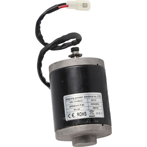 Moteur électrique 12V 100W MY6812 pour scooter et vélo, aluminium robuste, vitesse 3550 tr/min, durable et facile à installer.