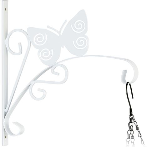 Soporte para cesta colgante con mariposa