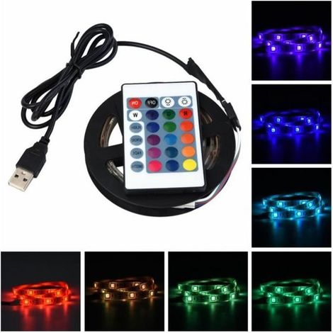 Bande LED Multicolore IP65 Etanche 5050 RGB DC 5V (2M 60 LED)-Ywey (1/4)