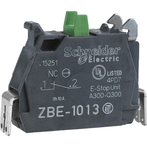 Harmony bloc contact 1F raccordement cosses Faston SCHNEIDER ZBE1013 (1/5)