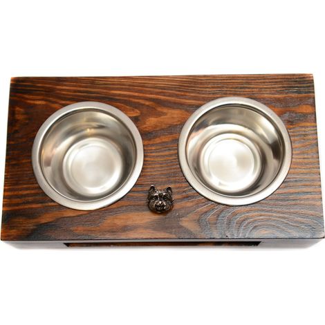 West Highland White Terrier, Westie I - supporto in legno con ciotole per cani, ciotole in acciaio per cani, regalo per l'adozione di un cane di Art-Dog (1/5)