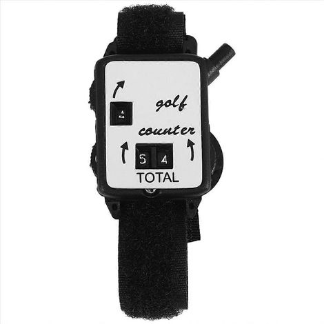 Keeper Schlagzähleruhr mit schwarzem Armband - Golf-Scorezähler, tragbares Scoring-Zubehör, Putting-Timer, verstellbares Armband, Kursverfolgungstool, Count Putt-Modell. (1/5)