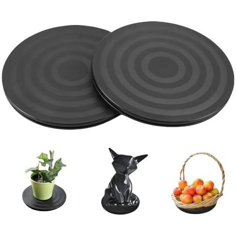 2pc Heavy Duty Tourne-Disque Rond Rotatif, Solide Plateau à 360°, Support Plaque Tournant Rotatif, Robuste et Multifonction, Capacité de Charge du Plateau Tournant, Robuste et Multifonction (1/5)
