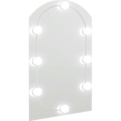 Miroir avec éclairage LED, 60 x 40 cm, verre arqué (1/5)