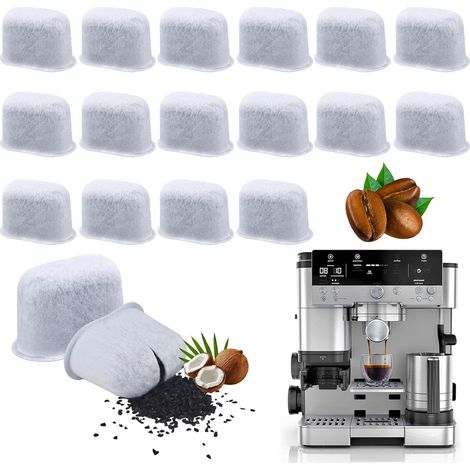 16 Filtre à eau, Charbon actif, Compatible Ninja Luxe Café ES601EU, Anti-calcaire, Pour machine expresso (1/5)