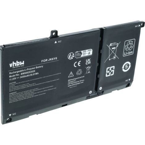 vhbw Akku kompatibel mit Dell Inspiron 13 5301 Notebook (3450 mAh, 11,25 V, Li-Polymer) (1/5)