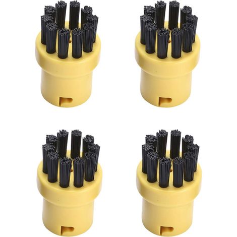 Set mit 4 Ersatz-Rundbürsten für Kärcher Dampfreiniger SC1 SC2 SC3 SC4 SC5 SC7 (gelb) (1/4)