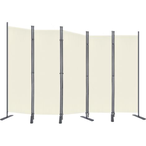 AUFUN Paravent Partition Divider Divider Privacy Screen Sichtzutzwand Plidable Adjustable Room Divider pour les bureaux, Balcon de jardin (280 cm x 180 cm, Beige) (1/4)