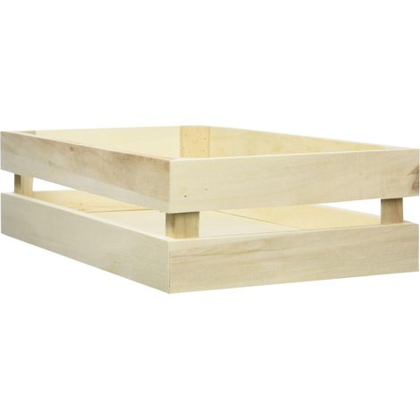 Rayher Cassetta Frutta Decoro In Legno, Scatola Portaoggetti, 30.5 x 16.7 x 7.6 cm, Legno di Pioppo Liscio, con Ganci per Appendere, da Personalizzare e Colorare, 62727000 (1/4)
