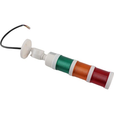 Colonne lumineuse de signalisation LED 220 V, 3 niveaux, avec avertisseur sonore, pour machines CNC. (1/5)