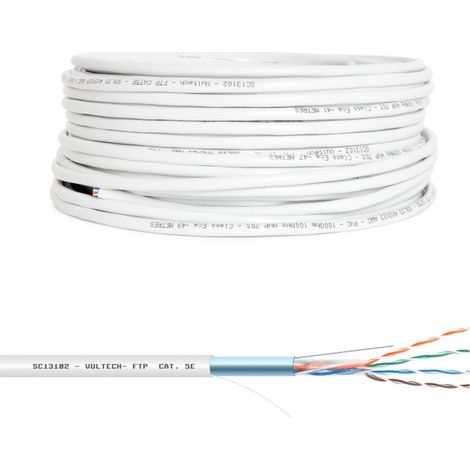 Vultech SC13102-100 câble de réseau Blanc 100 m Cat5e F/UTP (FTP) (1/3)