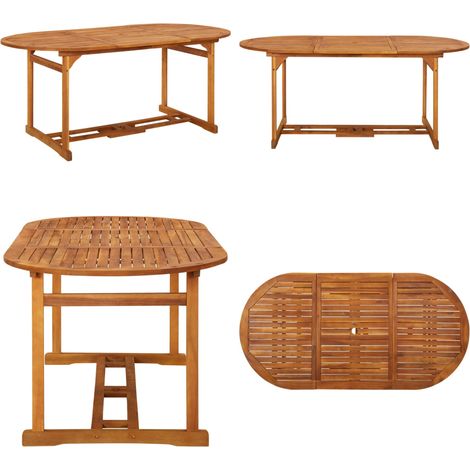 Garten-Esstisch 180x90x75 cm Massivholz Akazie - Holztisch - Esstisch - Gartenmöbel - Akazienholz - Outdoortisch - Home & Living (1/5)