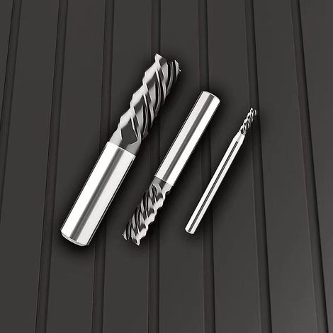 3-teiliges Set aus mikrokörnigen Hartmetall-Schaftfräsern zum Bohren von legierten Stählen, gehärtetem Stahl, Metall und mehr – Professionelles Bohrer-Set