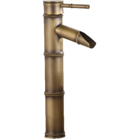 Robinet de lavabo mitigeur en laiton – Rotation 360° – Finition cuivre – Aérateur ABS pour économie d'eau – Installation facile – Ideko (1/5)
