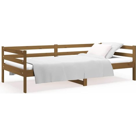 Maison Exclusive - Sofá cama sin colchón madera maciza pino marró (1/5)