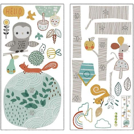 Décoration murale autocollante toise Dooding, compatible avec les chambres d'enfants, style bohème, imperméable, lot de 1 (1/5)