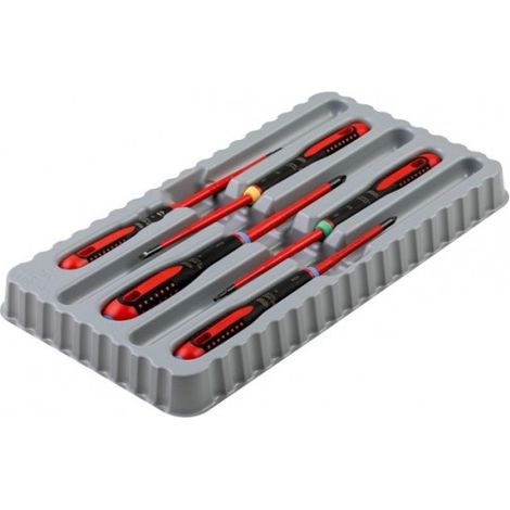 BAHCO - Jeu de 5 Tvis fins isolés ERGO™ pr vis à fente, PZ et TORX®, manche tri matière
