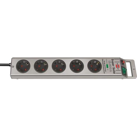 Brennenstuhl Super-Solid regleta plata 5 enchufes protegidos