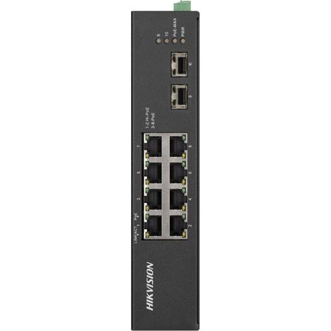 Hikvision digital technology ds-3t0510hp-e/hs unmanaged gigabit ethernet (10/100/1000) power over ethernet (poe) switch schwarz