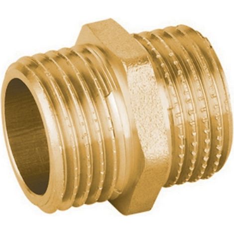 NIPPLES DIRITTO MM IN OTTONE GIALLO PESANTE IBP 1"1/4 IBP