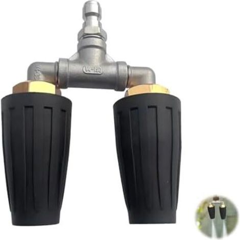 CSPARCV 13x 9,6x13cm Doppelrotations-Turbo-Sprühdüse, 4000 PSI 035 Rotations-Turbo-Düsenpistole, 1/4"-Schnellanschluss, Zubehör für Garten, Auto und Hochdruckreiniger (1/4)