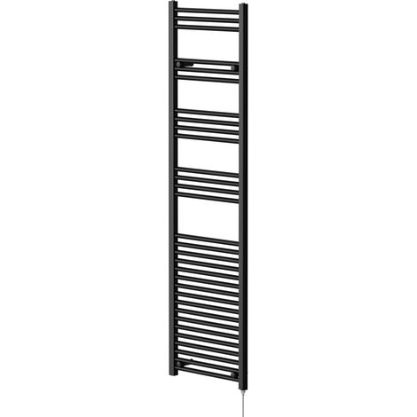 Colore Pizarro Matt Black 1800mm x 500mm Straight Electric Heated Towel Rail (1/5)