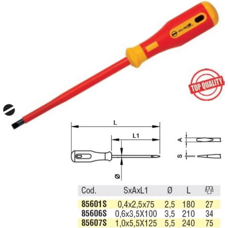 CACCIAVITI OMMA ISOLATI 1000V A TAGLIO  TAGLIO 5.5 X 125