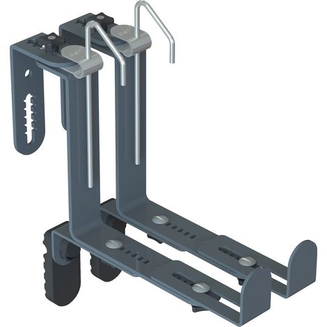 Geli 2 Blumenkastenhalter TYP U Anthrazit 3-fach verstellbar (1/3)