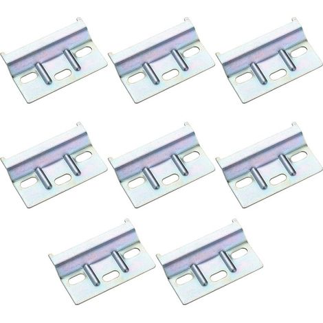 8 Pièces Rail de Suspension Fixation, Plaques de Support Murale pour Placards Meubles de Cuisine Penderie Suspendue, Porte-étagère à Visser et Accrocher (1/5)