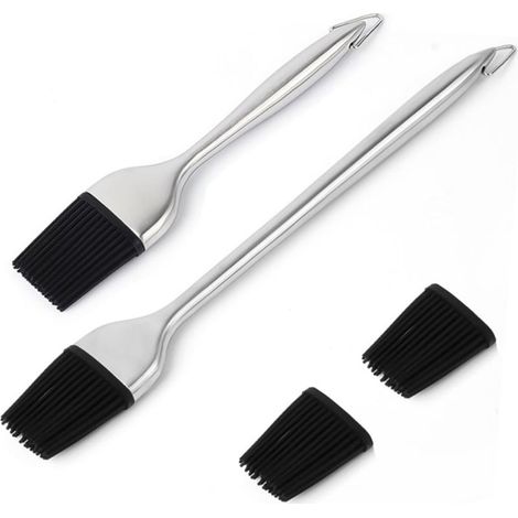 Silikon-Grill- und Gebäckpinsel, Edelstahl-Bratpinsel (1/5)