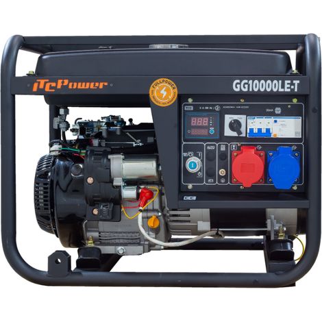 ITCPOWER Groupe électrogène GG10000LET monophasé et triphasé 9,4 kVA