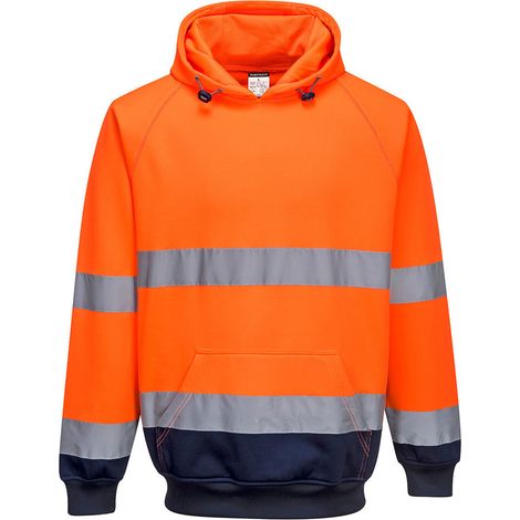 Kapuzensweatshirt zweifarbig Farbe: Orange/Navy Größe XL - Portwest