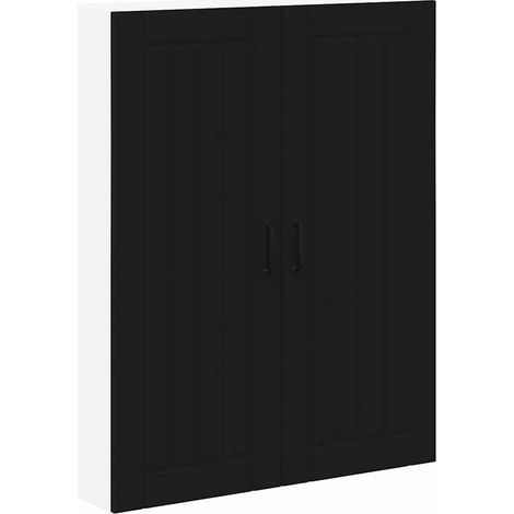 Meubles de Rangement,Armoire de cuisine Noir 80 x 31 x 100 cm Bois d'ingénierie CFW122662 (1/5)