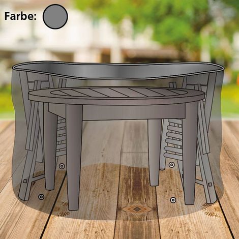 Abdeckhaube anthrazit für Sitzgruppe Schutzhülle Abdeckplane Abdeckung Garten (1/3)