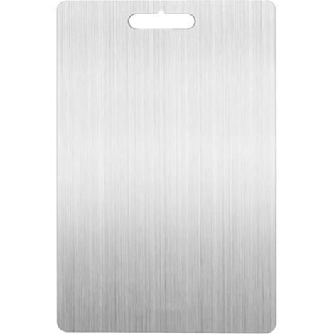 tabla de cortar, acero inoxidable 304, doble cara, 1,2 mm de grosor, para carne, frutas y verduras, apta para lavavajillas. (1/5)