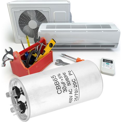 CBB65 30UF 450V Anlaufkondensator, homopolarer Elektrolytkondensator für Kompressoren (1/5)