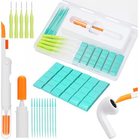 Kit de nettoyage pour écouteurs/téléphones portables, outils de nettoyage pratiques pour AirPods/iPhone/smartphone/port de charge, accessoires pour téléphones portables/écouteurs (1/5)