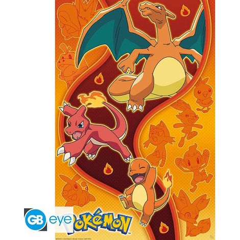 POKEMON - Poster Maxi 91.5x61 - Fire Type