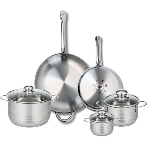 Ensemble de 2 Poêles de cuisson 24 et 32 cm et 3 faitouts 12, 16 et 20 cm Elo Profi Brillant (1/5)