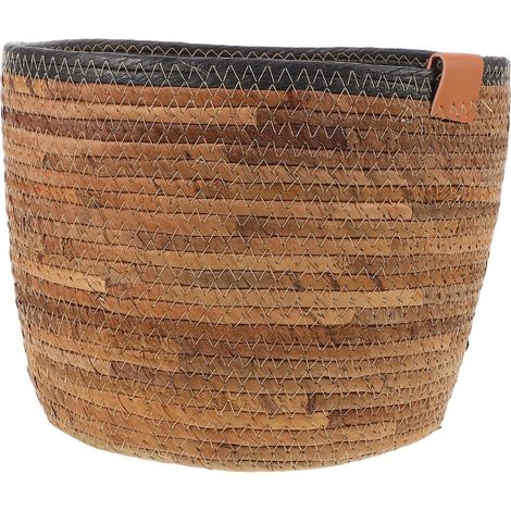 Panier Rotin Tissé Main pour Plantes Intérieur Rangement Rond Respirant Grand Pot Décoratif Bohème pour Maison Moderne et Chambre (1/5)